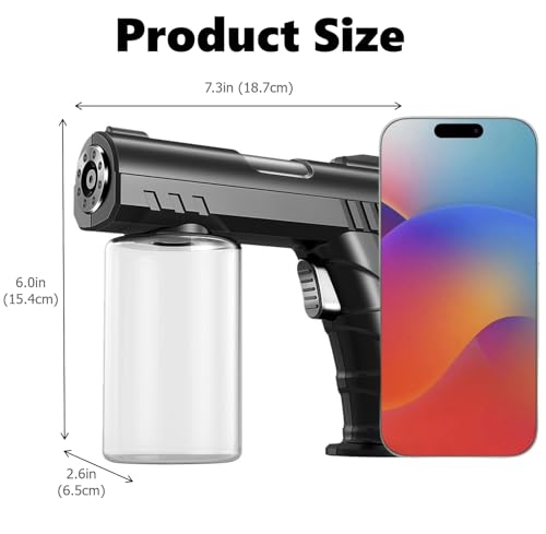 Image of Portable Spray Tan Machine Cordless, Handheld USB Rechargeable Spray Tan Gun with Fine Atomization Spray for Home, Travel, Salon, Beach & Mobile Tanning, Dark Grey