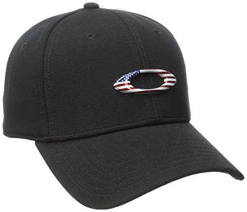 Oakley Mens Men's Tincan Cap, Black/American Flag, L/X-Large
