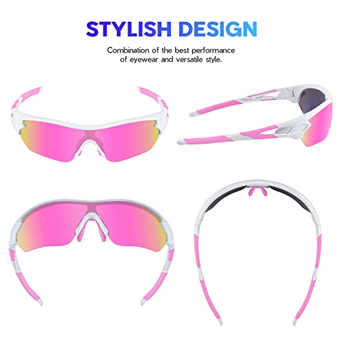 Image of BEACOOL Polarized Sports Sunglasses for Men Women Youth Baseball Cycling Running Driving Fishing Golf Motorcycle TAC Glasses
