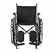 Medline Comfort Driven Wheelchair with Removable Desk Arms and Elevating Leg Rests, 18” Seat