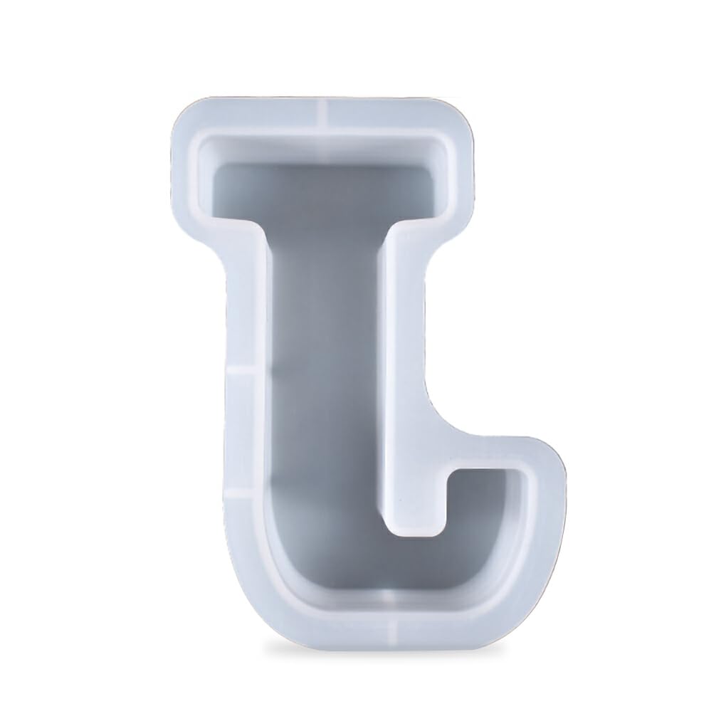 Large Silicone Alphabets Resin Mold DIY Shaping Beginners Epoxy Decoration Casting Heat-Resistant Mould Housewarming Art,J