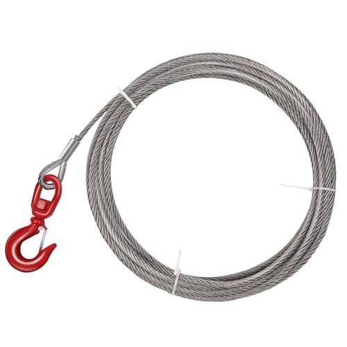 kuailebuy Steel Winch Cable,3/8" x 50