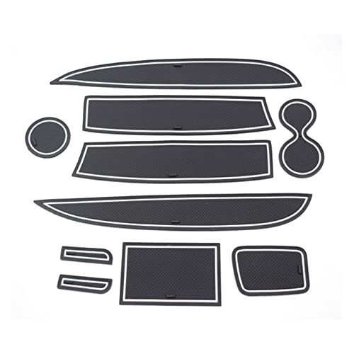 Alfombrilla antideslizante para coche Renault Clio alfombras de puerta lavables color blanco