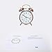 PIPAPOINT [Loud Sound for Deep Sleepers] 4'' Twin Bell Alarm Clock with Backlight, Battery Operated, Loud Alarm by Retro Style (Red Brown)