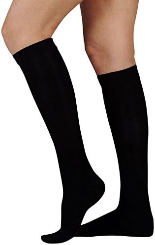 Juzo 4201 20-30mmhg Casual Dress Basic Ribbed Support Compression Closed Toe Socks , Khaki, 4 (IV) Short