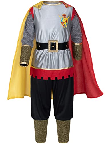 Elibelle Kids Medieval Roman Knight Renaissance Costume With Shield And Foam Sword 130Cm 6-7Yrs #TOP6