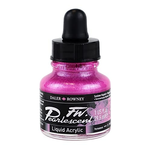 DALER-ROWNEY FW PEARLESCENT ACRYLIC INK BOTTLE SUNDOWN MAGENTA -   л ũ  ũ -  Ķ׷ ũ - ϷƮ̼    ũ