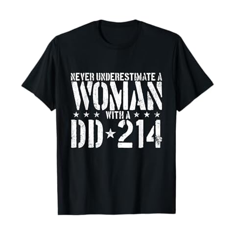 Never Underestimate A Woman With A DD-214 Alumni T-Shirt Cover
