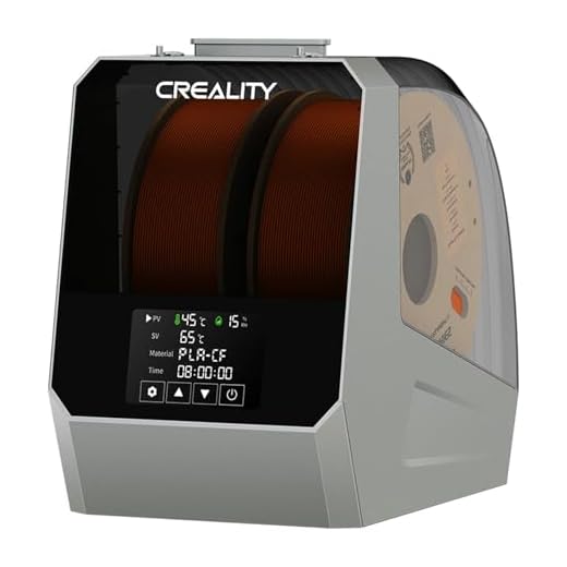 CREALITY Space Pi Filament Dryer Plus – Dual Spool 360° Hot-Air Circulation, One-Key 2 Spools Filament Storage Box, 160WPTC Fast Heating, 4'' LCD Touch Screen for 1.75/2.85mm PLA, PETG, ABS, Nylon