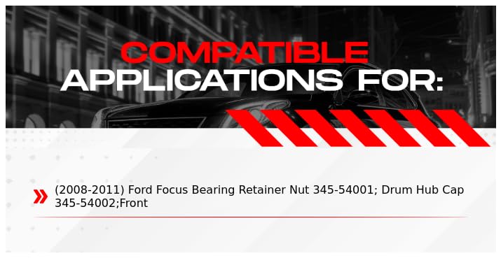 Image of R1 Concepts Front Brake Kit Fits 2008-2011 Ford Focus| Ceramic Pads, Blank Rotors| Hardware| 10.8 inch Front