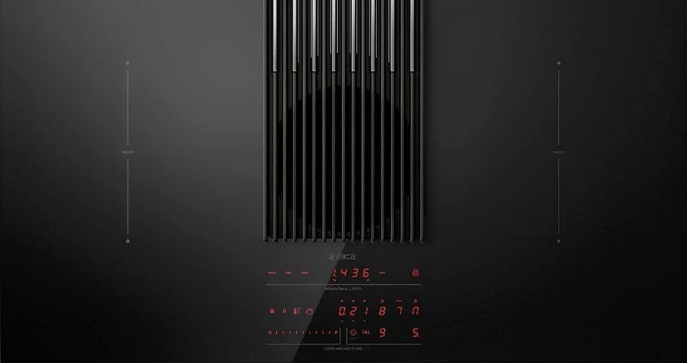 Elica; Piano cottura con cappa aspirante NIKOLATESLA LIBRA BL/A/83; Color: vetro nero [Classe di efficienza energetica A]