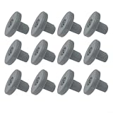 Set di 12 ruote grigie per cestello della lavastoviglie, per Bosch, Siemens, Neff, Hotpoint, ricambi compatibili con elettrodomestici serie SRX SHV SE24A S4457 DWF30 (D)
