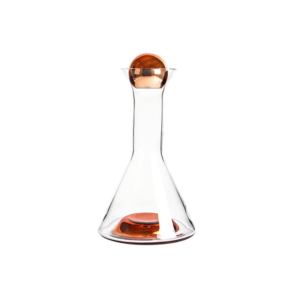 Decantador de Vino Minimalista Moderno Decantador Luz de Luz de Lujo Whisky Vino Tinto Verter Jarra Golden Vidrio Triángulo Jarra Decanter Decoración Decoración Accesorios de Vino/Jarra de Vino ( Size