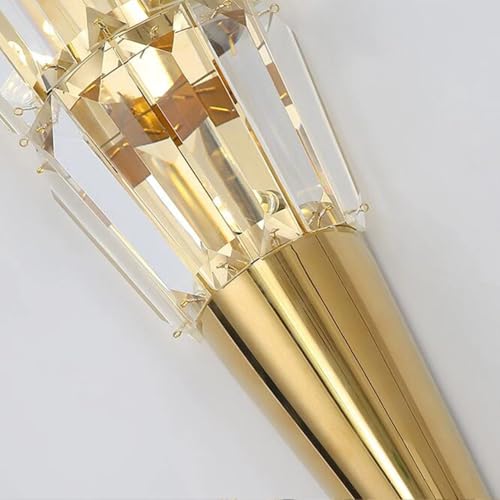 Image of Harold Electricals Metal, Crystal Strobile Wall Light for Living Room, Dining Hall & Bedroom | Premium Indoor Decorative Wall Light | Home Decor Hanging Light (Medium)