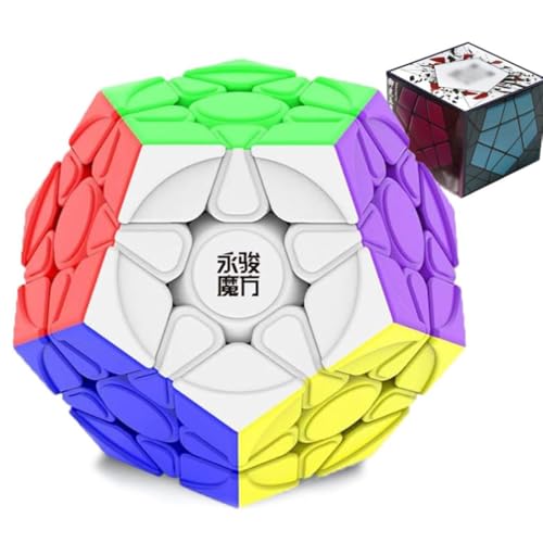 Zauberwürfel Megaminx, YJ YuHu V2M Dodekaeder Würfel Speed Cube Geschwindigkeitswürfel Puzzlewürfe Denksportaufgaben Geeignet für Zauberwürfel Enthusiasten