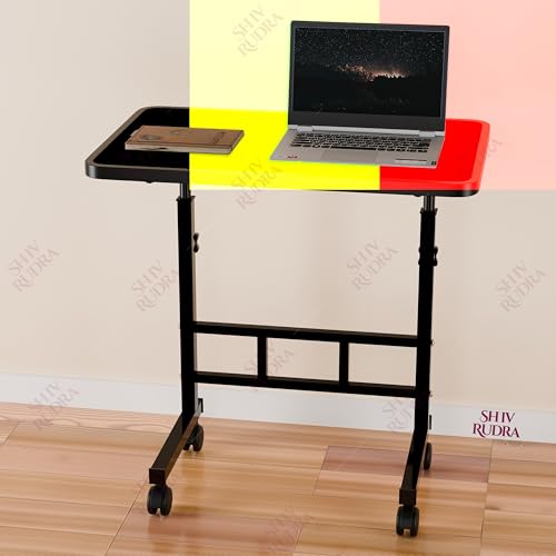 Image of Multi-Purpose Laptop Table, Study Table| Heavy Duty Bed Table| Adjustable for Height, Portable for Office, Work Form Home | DIY Table, Easy to Asembl (Adjustable Black)