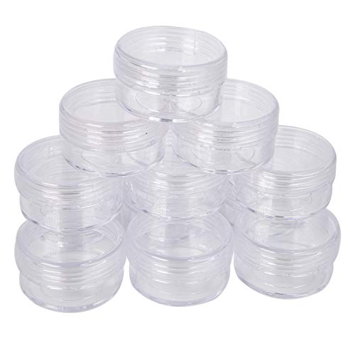 Image of The Beadsmith Personality Case - Clear Storage Organizer Box - 6.4 x 4.8 x 1 inches - Includes 12 Small Containers with lids - 1.5 x 0.8 inches, Bead Holder (Pack of 3)