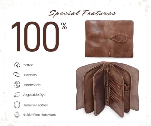 Image of OLD TREND Genuine Leather Nomad Organizer Travel Wallet | Women's Wallet Clutch Passport Holder