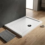 Piatto doccia 72x90 h6cm in ceramica bianca antiscivolo | Malta