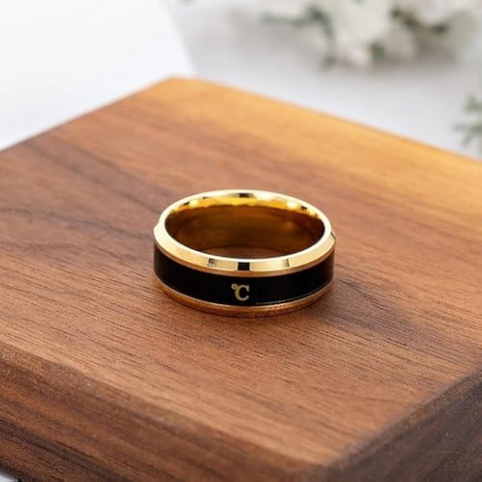 Temperature Sensor Thumb Ring, Unisex Design