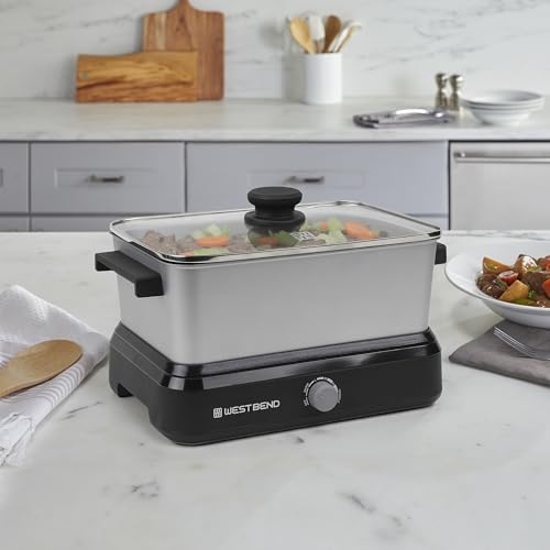 West Bend Versatility Slow Cooker Large Capacity Non-stick Cooking Vessel & Variable Temperature Heating Base Includes T - Additional View