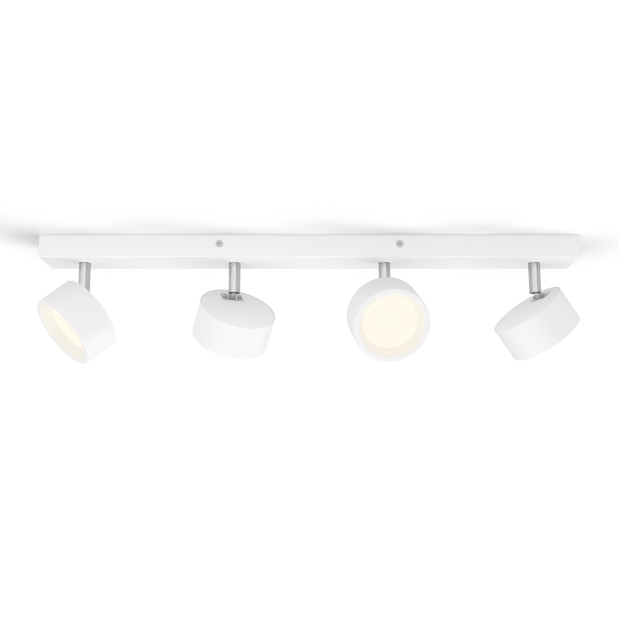 Philips Bracia 4-er LED Spots (22 W), vierflammige Wandspots mit warmweißem Licht, energiesparende Raumbeleuchtung mit langer Nutzlebensdauer, weiß