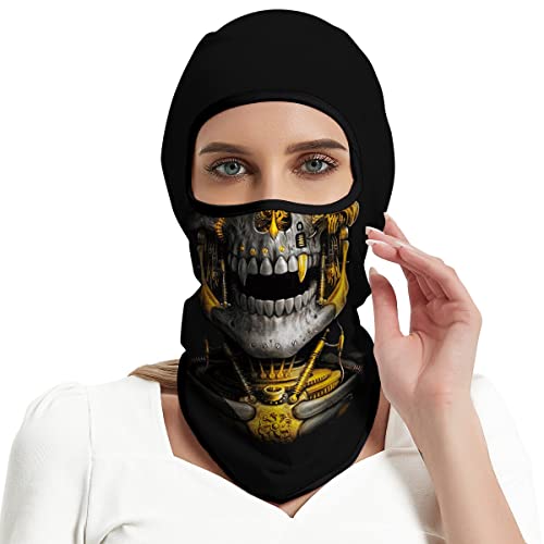 Image of Red Plume 3PCS Balaclava Full Face Mask Ski Mask UV Protection Cover Motorcycle Full Face Mask for Men Women Outdoor Sports