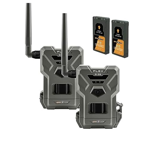 SPYPOINT Flex G-36 Twin Pack Cellular Trail Camera, 36MP Photos and 1080p Videos with Sound, GPS Enabled, Dual-Sim LTE Connectivity, 100' Flash & Detection Range with LIT-22 Removeable Batteries