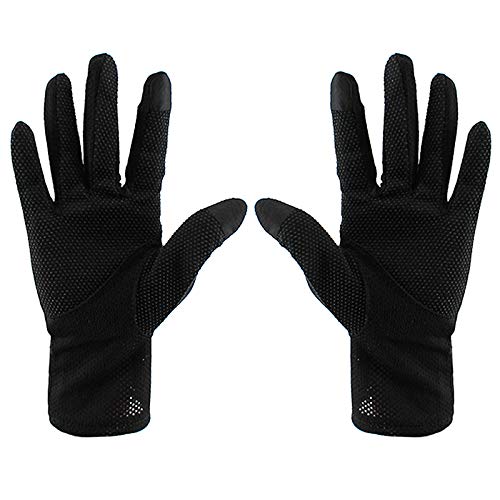 Van Caro Womens Ice Silk Summer Driving Gloves Touchscreen Sunscreen Gloves, Black