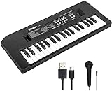 Shayson Piano de niños de órgano electrónico Multifuncional (Negro)