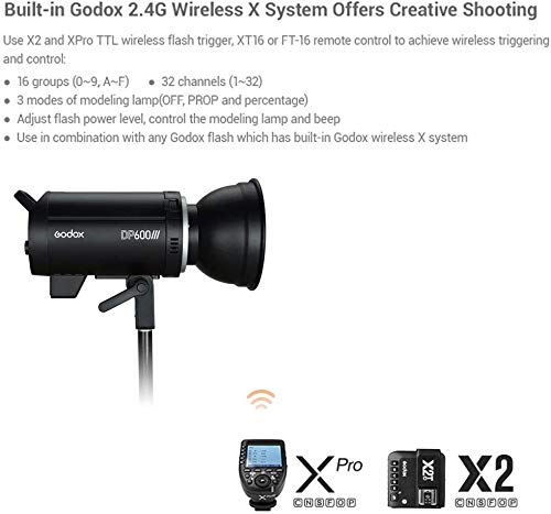 Amazon | GODOX DP600III スタジオフラッシュ 色温度5600K 電力600Ws 