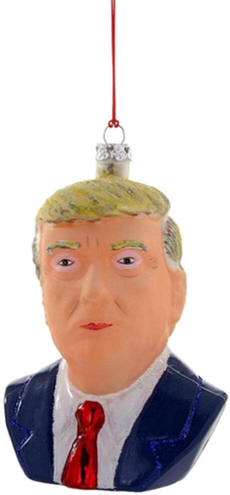 Cody Foster President Donald Trump GOP POTUS 5 inch H Christmas Glass Ornament, Multi