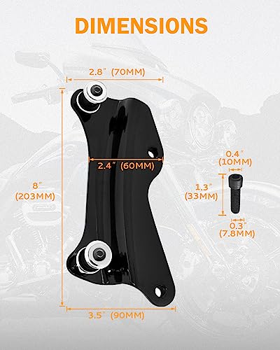 PBYMT Kit de hardware de encaixe de 4 pontos preto vívido compatível com Harley Davidson Road Glide