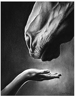"Friends In Low Places" Fine Art Print - 13"x16", Wall Art, Horse, Charcoal Drawing