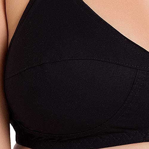 Image of SOUMINIE Women's Pure Cotton Non-Padded Full Coverage Flexi-Fit Everyday Bra | Women's /Ladies /Girls | Best Comfort Bra | Regular Use Bra | Shaper Bra | Comfortable Bra
