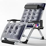 Slsy Zero Gravity Chair Oversized XL, Reclining Lounge Chair with Removable Cushion & Tray for Indoor and Outdoor, Patio Recliner Folding Reclining Chair