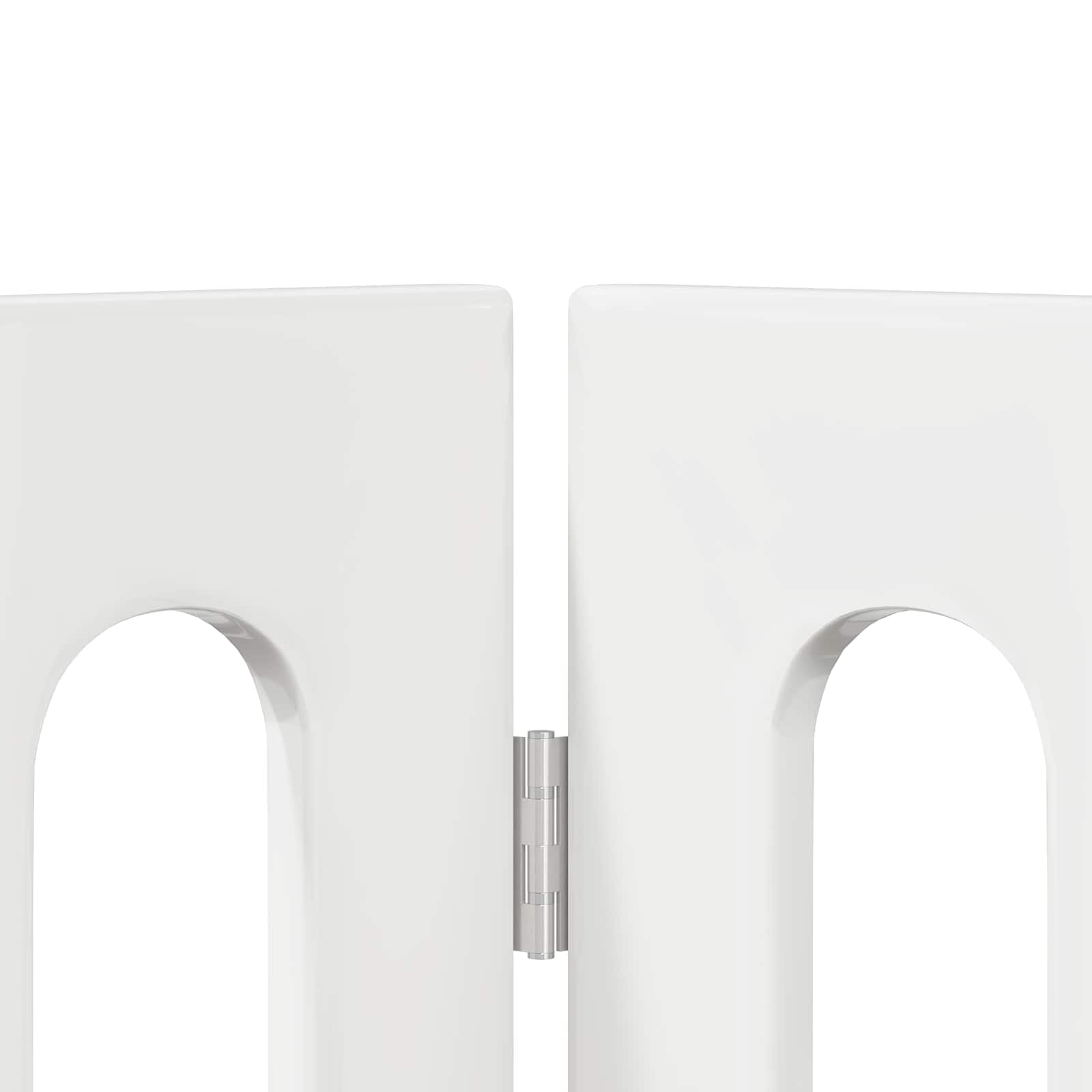 Valla plegable para mascotas, color blanco brillante, de madera, 2 unidades, 100,5 x 38 x 70 cm, plegable y plegable con paneles flexibles, protección segura para perros y cachorros en