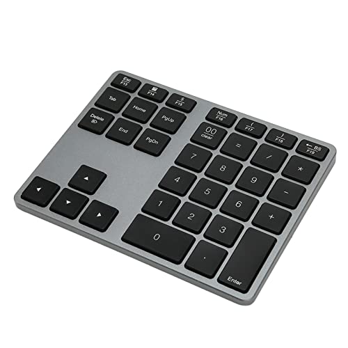 Bluetooth Number Pad, USB C Wireless Numeric Keypad 35 Scissor Switch Keys Portable Mini Numeric Pad, Rechargeable Numeric Pad for Laptop Desktop, PC