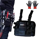 Holster Z 2.0, Holster Z 2.0 Tool Pouch, Leg Pouch for Men, Multitool Electrician Tools Pouchs with Leg Belt, Tactical Work Bag for Electrician, Repairman, HVAC Techs (1pcs)