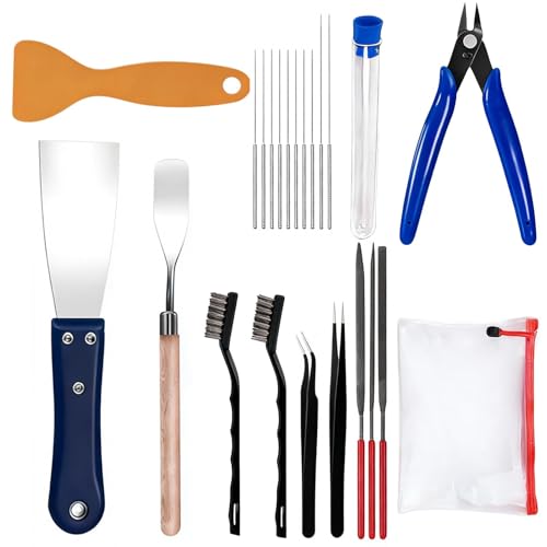 23PCS 3D Printer Tool Kit, Durable Nozzle Cleaning Tools for Comprehensive 3D Printer Maintenance