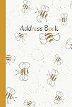 Address book: address book with alphabetical tabs.bee cover address book.telephone address book.Record Birthday, Phone Number, Address, Email and ... and birthday. size 6 x 9 in,15.24x22.86 cm