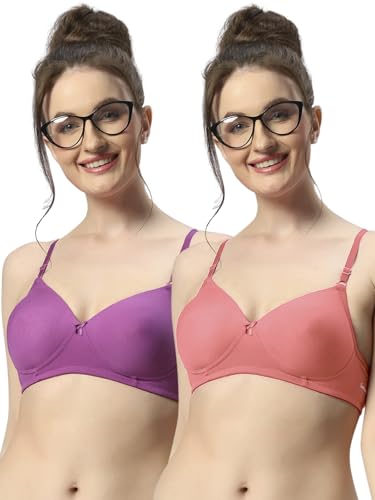 Image of SONARI Wire Free Padded Bra | Medium Padding for Support, Medium Coverage, Soft Cotton Polyester Material, Adjustable Straps with Hook & Eye Closure, Wash Only - 007