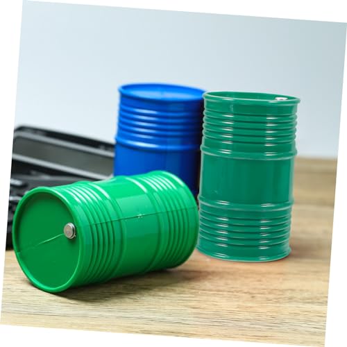 Toyvian Decoração de plástico para carro de escalada play veredity tambor de óleo metálico enfeites