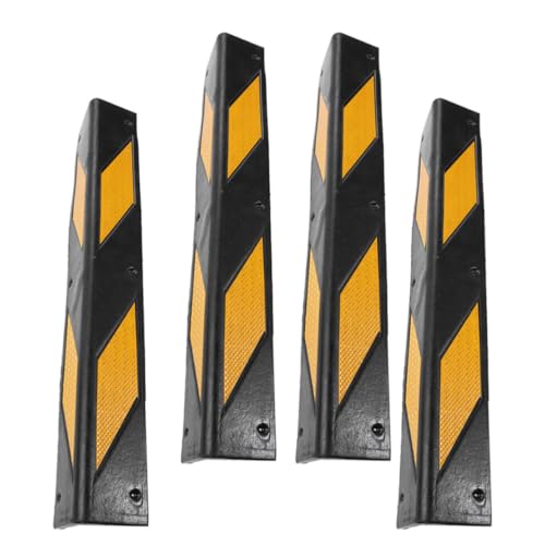 Protection d'angle en caoutchouc noir pour garage et parking 4pcs