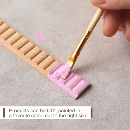 Nuanchu 12 Pcs Unfinished 3D Decorative Wood Trim Molding 15.75inch Decorative Wood Molding Cute DIY Trim for Home Wall Cabinet Shelf Window Door(Wavy,20mm) - Image 4
