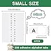 Marspark Permanent Small Alphabet Tabs A-Z Tabs Indexes Self Adhesive Alphabet Tabs for Notebooks Letter Tabs Plastic Alphabetical File Dividers Sticky Letters Tabs for Office(208 Pieces)