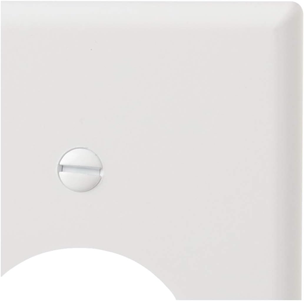 Leviton 88004 1-Gang Single 1.406-Inch Hole Device Receptacle Wallplate, Standard Size, Thermoset, Device Mount, White