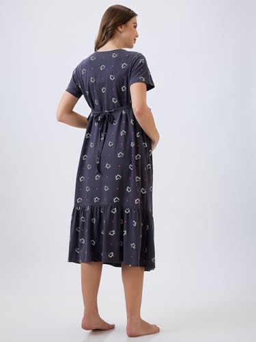 Image of AV2 Women's Cotton Midi Maternity Nighty
