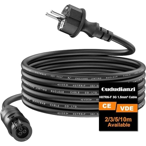 Oududianzi Betteri BC01 Auf Schuko, Verlängerungskabel Balkonkraftwerk Stecker Kabel 5m, SteckeVerlängerung Adapter geeignet für Mikrowechselrichter Hoymiles,Deye,Envertech, TSUN,Bosswerk (5m)