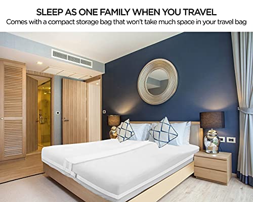 Flybold Bed Bridge Twin To King Bed Converter Kit Bed Gap Filler Split King Gap Filler For Adjustable Bed 9 Inch Wide Mattress Connector With Two End Loops And Storage Bag For Travel Kids Family Guest Stayover thumb #5